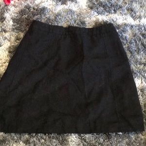 Faux black mini skirt